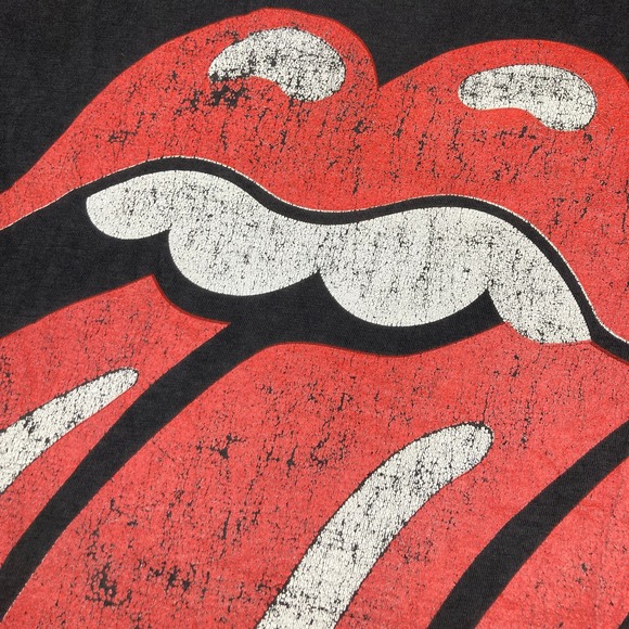 Vintage Rolling Stones Shirt Mens M Black Red 1989 Urban Jungle Europe Tour 80s - Picture 6 of 16